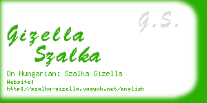 gizella szalka business card